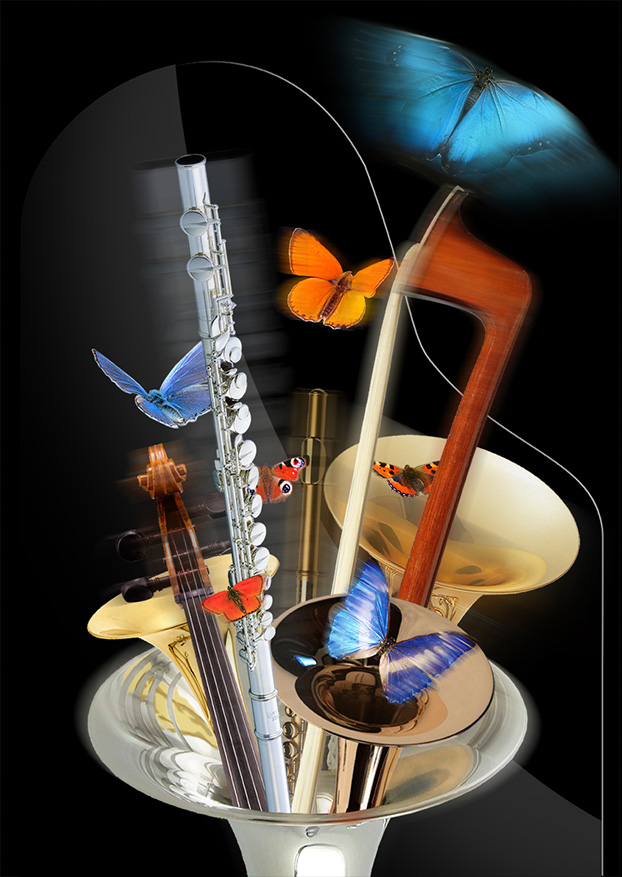 Des notes et des papillons